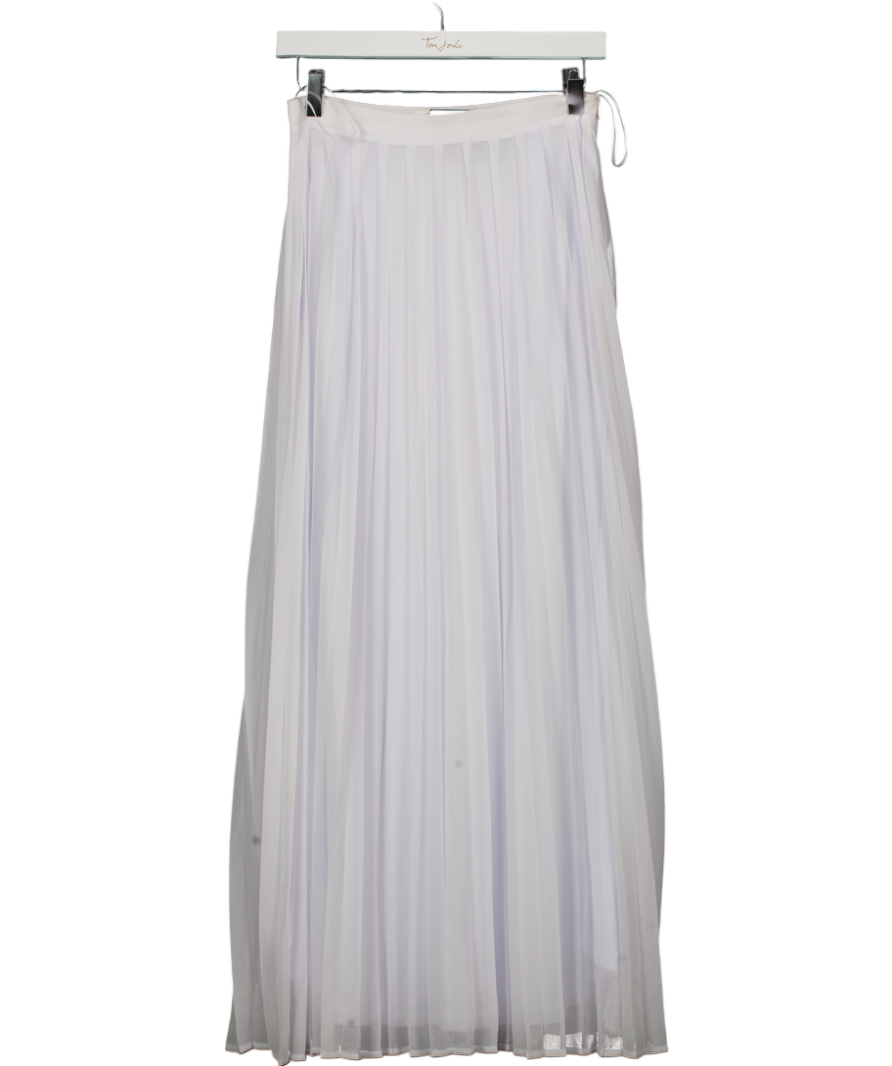 4th & Reckless Chiffon Pleated Maxi Skirt In White UK 8