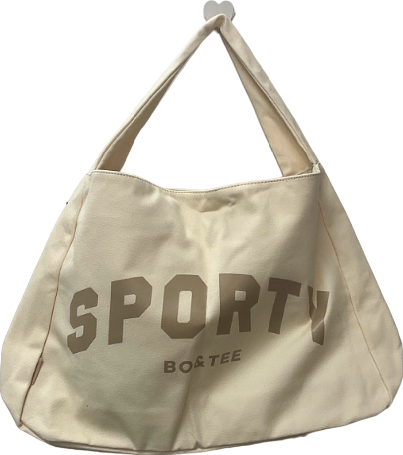 Bo & Tee Cream Sporty Tote Bag