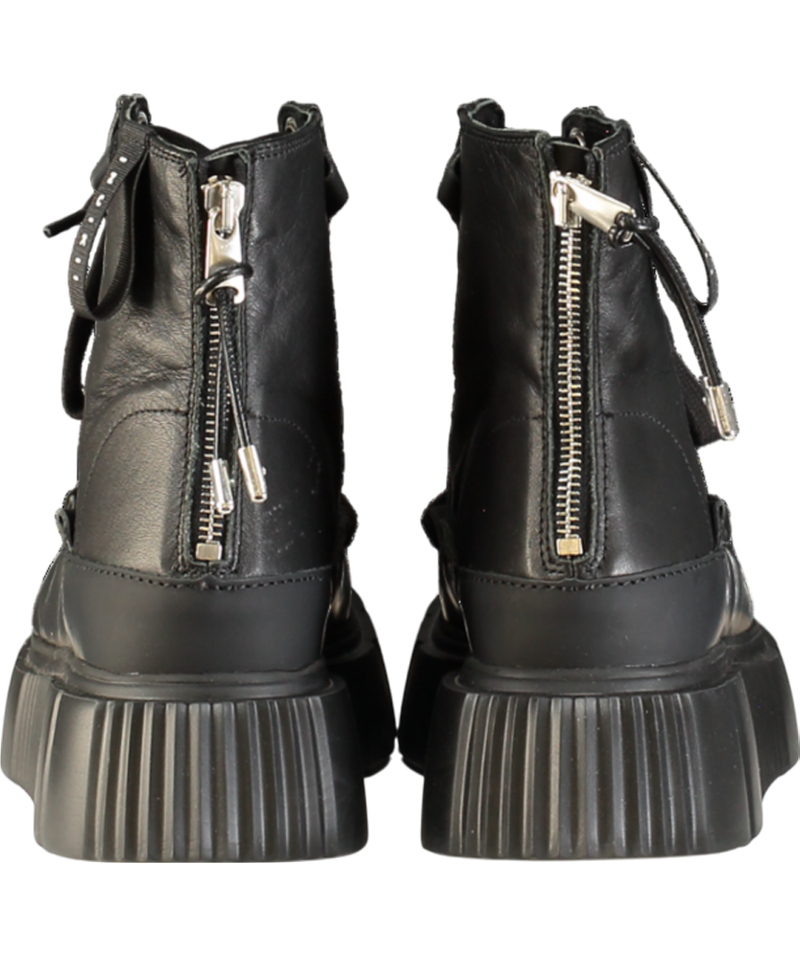 INUIKII Leather Matilda Black Platform Sneaker  Boots UK 5 EU 38 👠