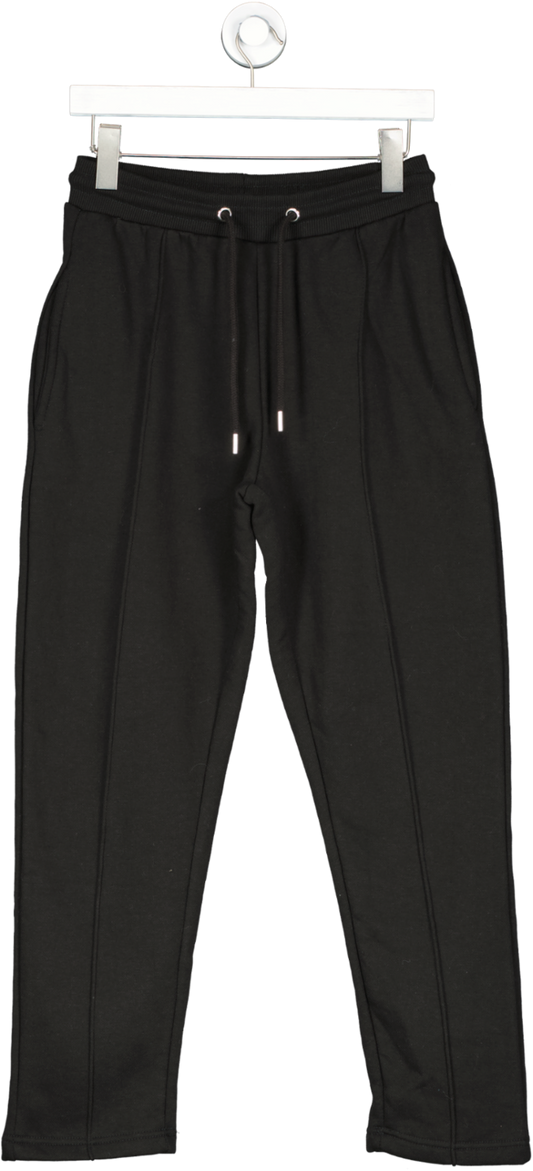 boohooMan Black Basic Tapered Joggers With Pintuck UK S