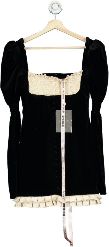 House of CB Black/Vintage Cream Azaria Dress UK S