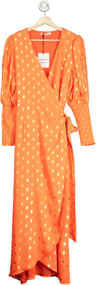 Glamorous Orange Faari Wrap Dress UK 10