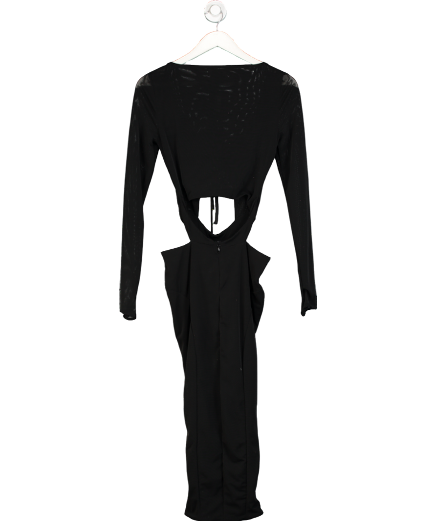 House of CB Black Marina Cut Out Midi Dress UK S
