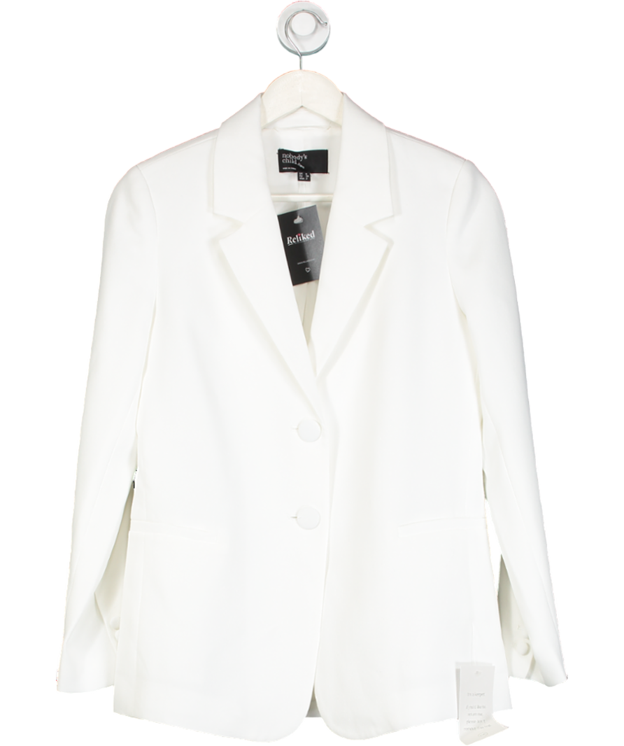 Nobody's Child White Tailored Virgo Bridal Blazer UK 6