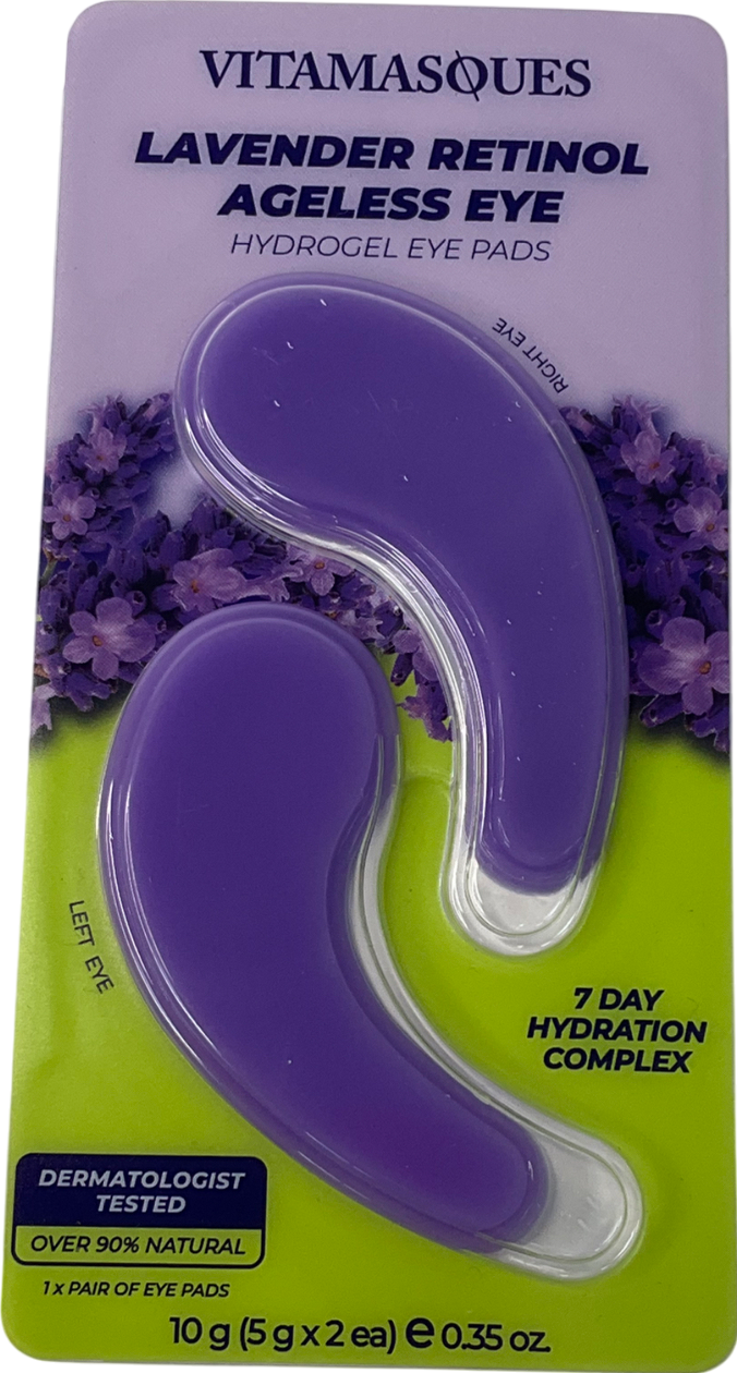 vitamasques Lavender Retinol Ageless Eye Hydrogel Eye Pads 10g