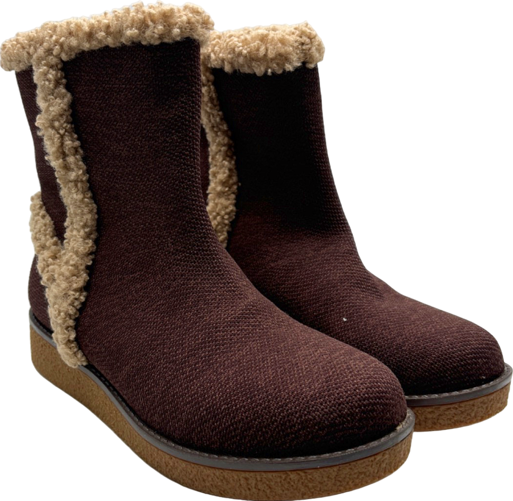 VIVAIA Brown Shearling-Lined Boots UK 4