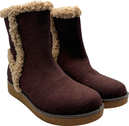 VIVAIA Brown Shearling-Lined Boots UK 4