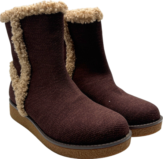 VIVAIA Brown Shearling-Lined Boots UK 4