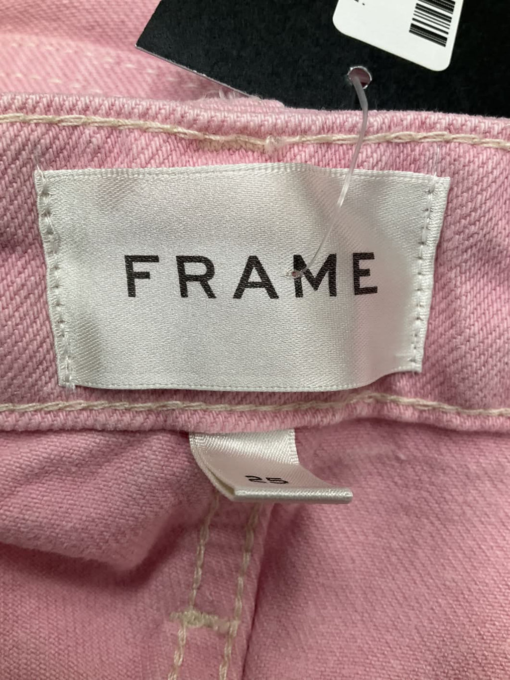 FRAME Pink Long Barrel High-rise Wide-leg Jeans UK 6