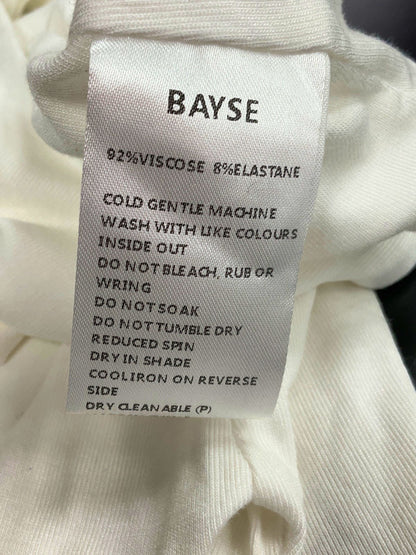 Bayse White Asymmetric Bodysuit UK XS