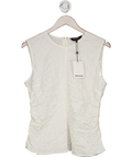 Whistles White Cotton Textured Tank UK 12