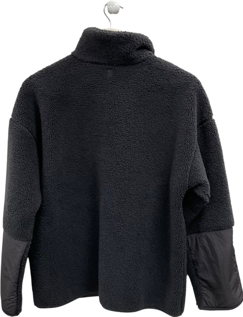 Sweaty Betty Grey Plush Textured 1/4 Zip Fleece UK S