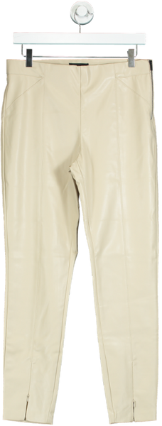 Zara Beige Faux Leather Trousers UK L – Reliked