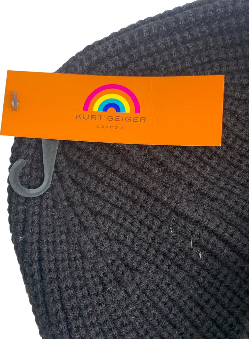 Kurt Geiger Black Belgravia Bow Beanie One Size