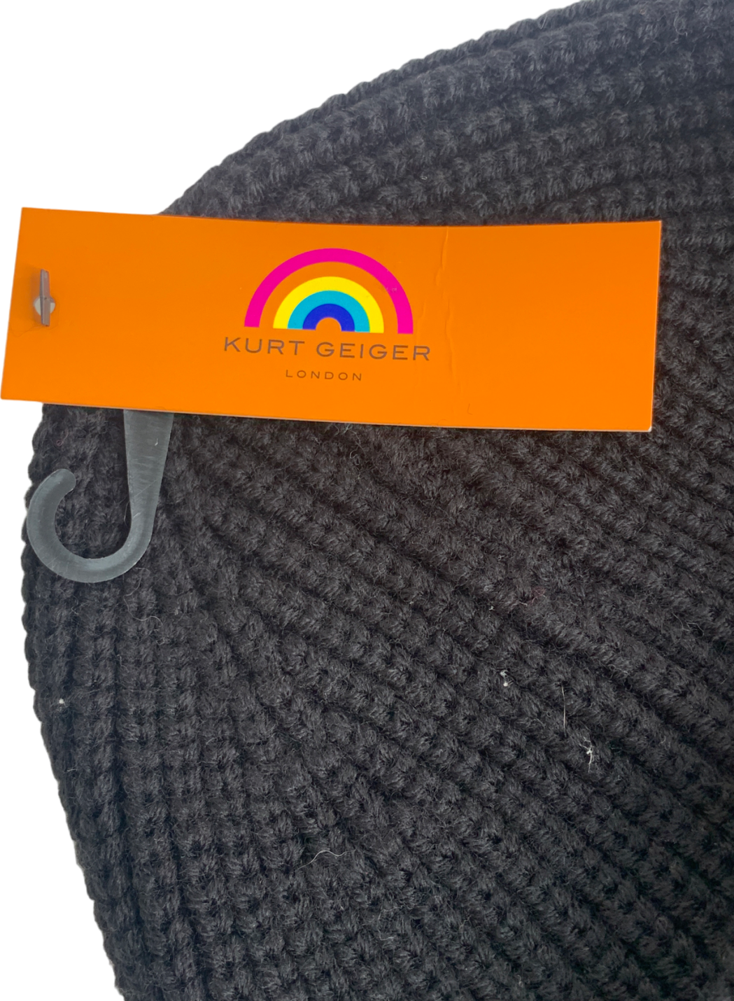 Kurt Geiger Black Belgravia Bow Beanie One Size