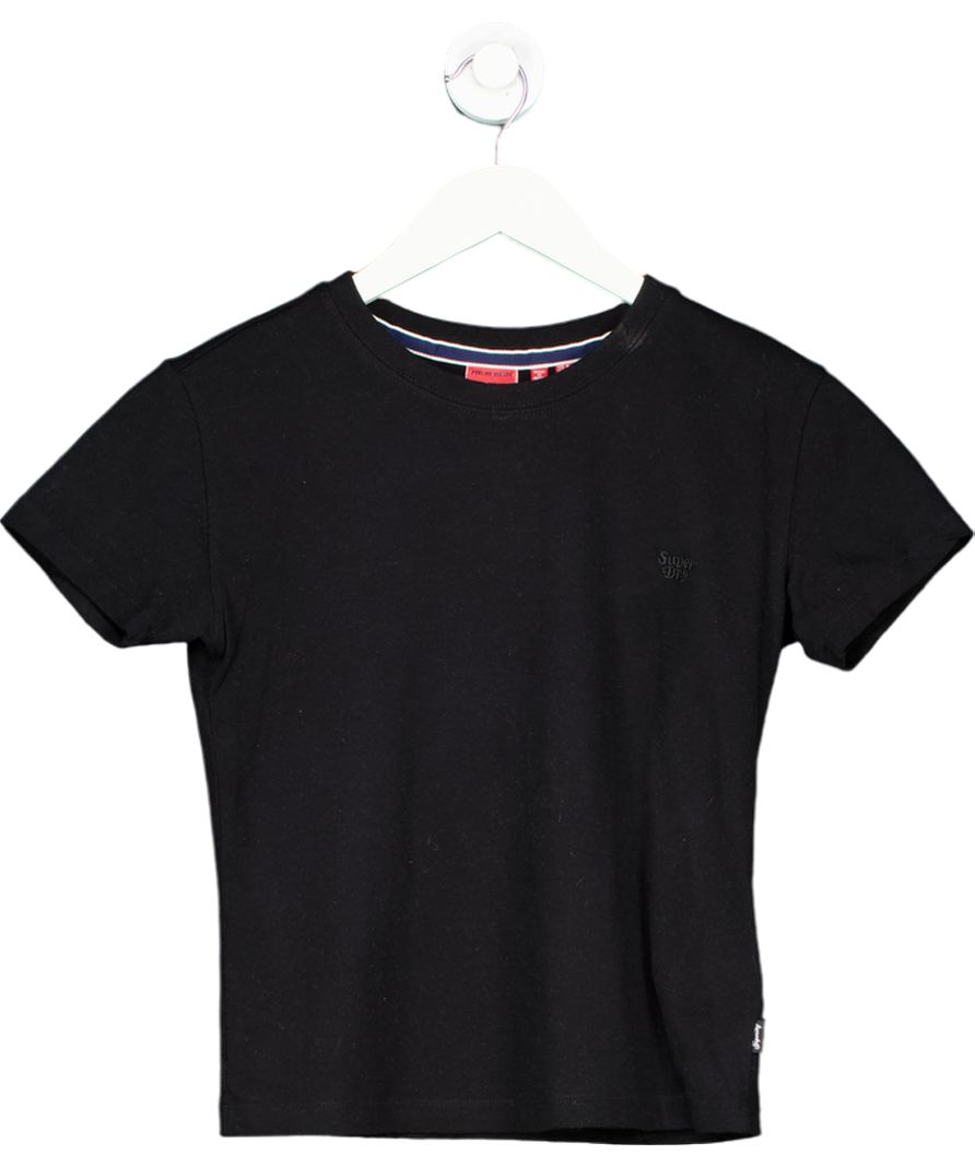 Superdry Black Boxy Fit Tshirt UK 8