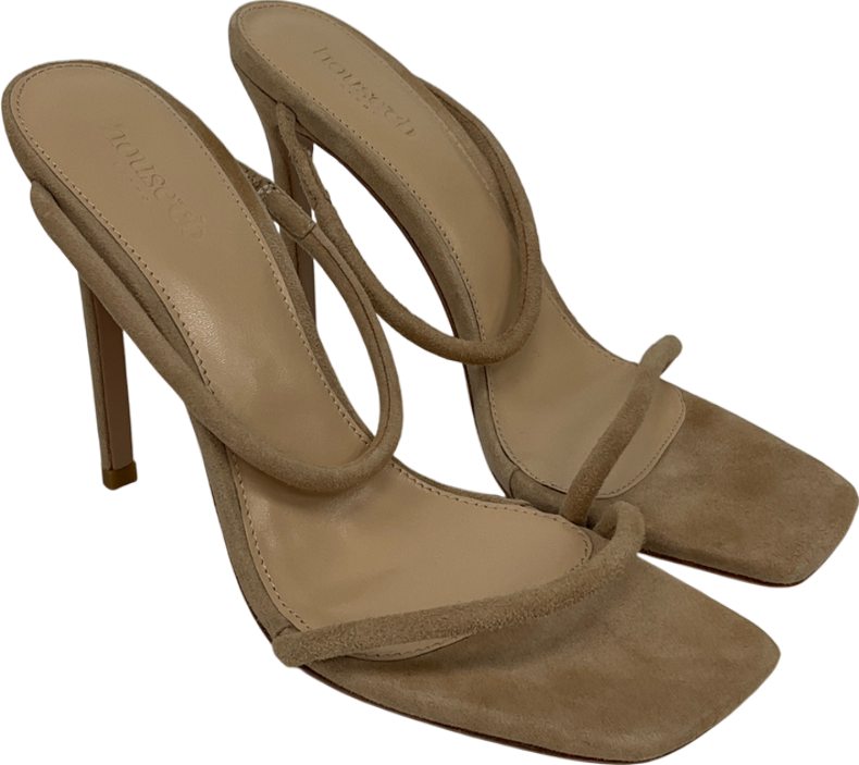 House of CB Nude Beige Suede Skinny Strap Sandal UK 5 EU 38 👠