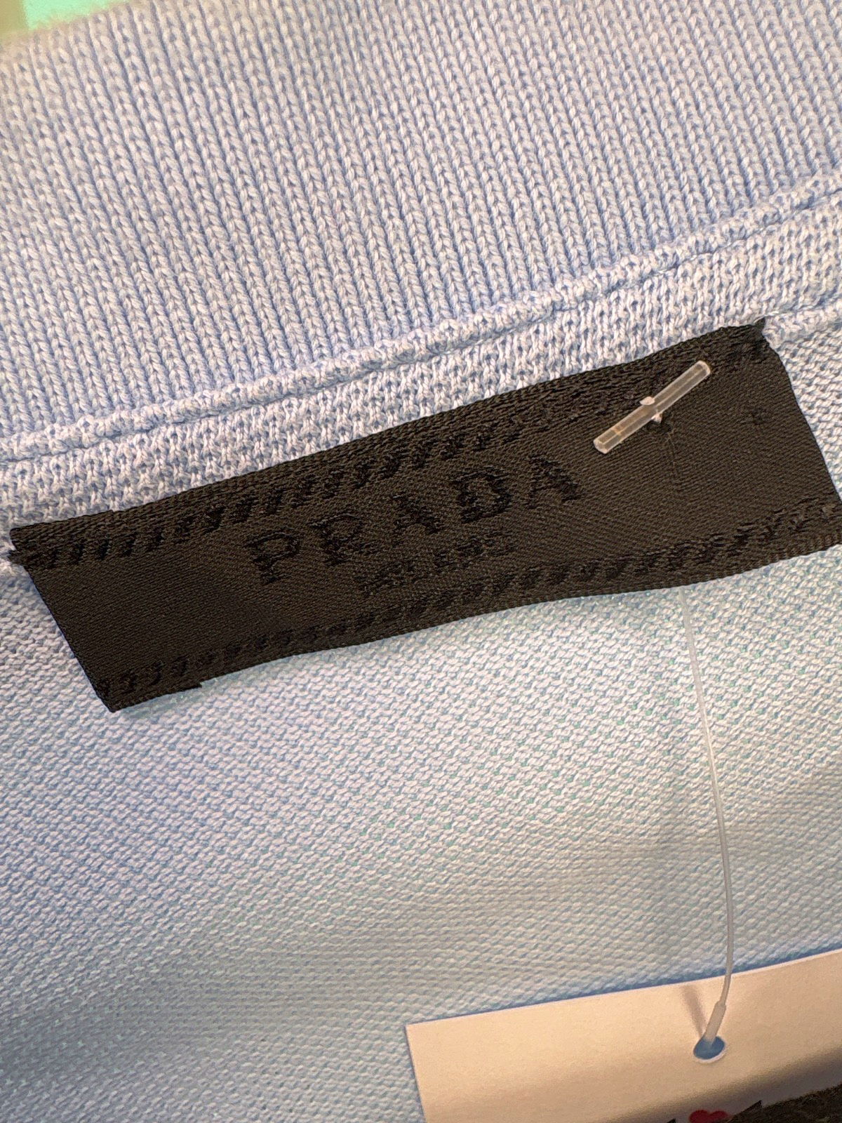 Prada Light Blue Polo Shirt UK XL