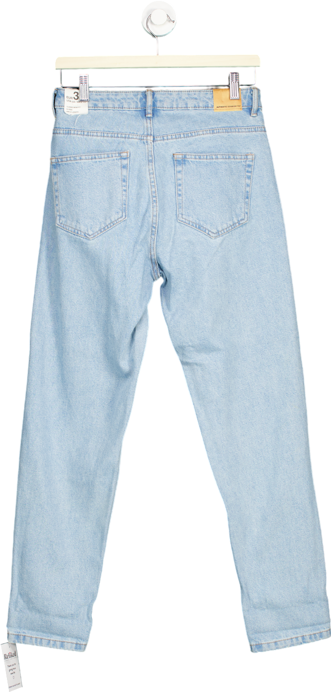 Zara Light Blue Classic Mom Fit Ankle Length Jeans EUR 36 UK 8