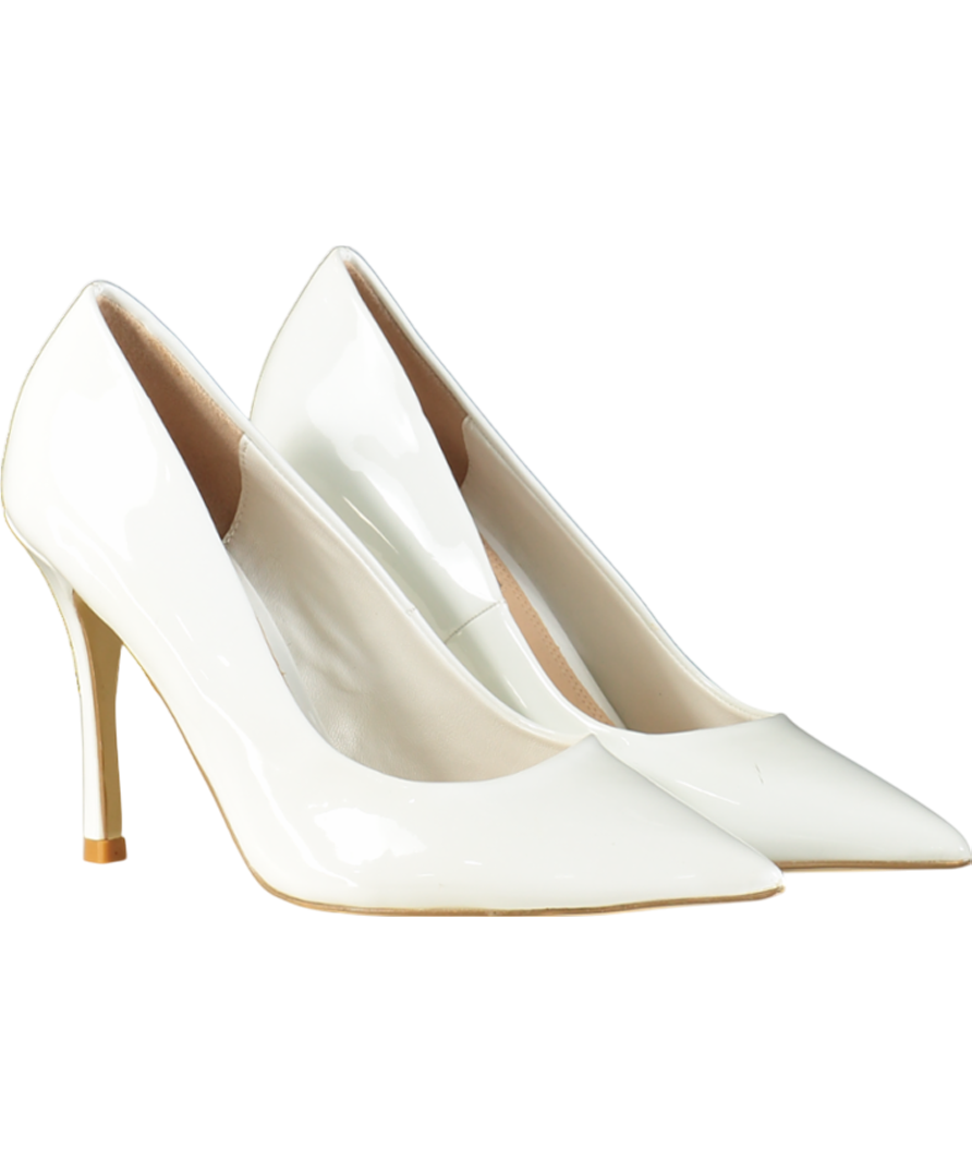 Dune White Atlanta Stiletto Heel Court Shoes UK 4 EU 37 👠