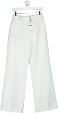 boa. Cream Formal Straight Leg Trousers UK S