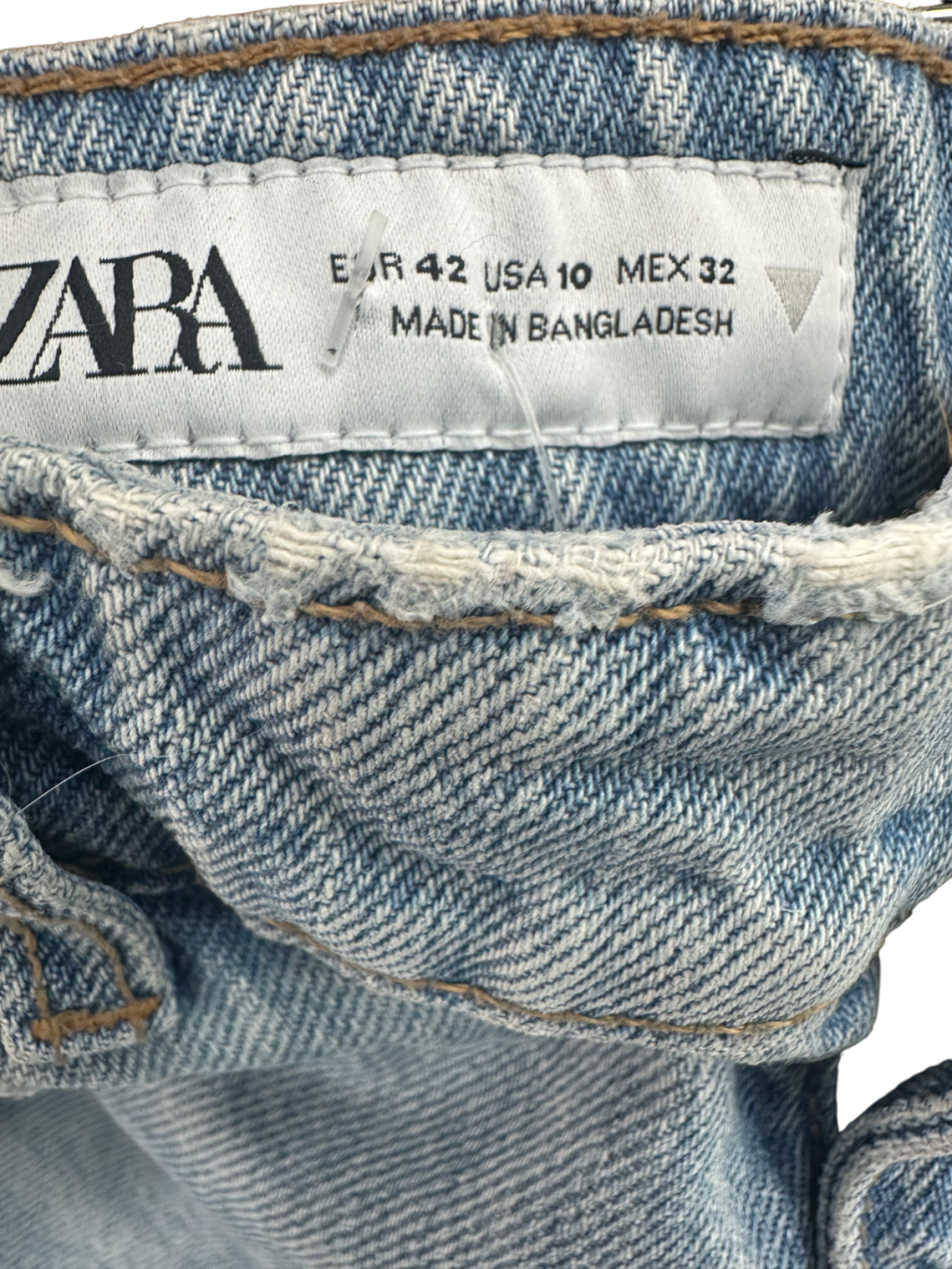 ZARA Blue Trf Baggy Balloon Mid-waist Jeans UK 8