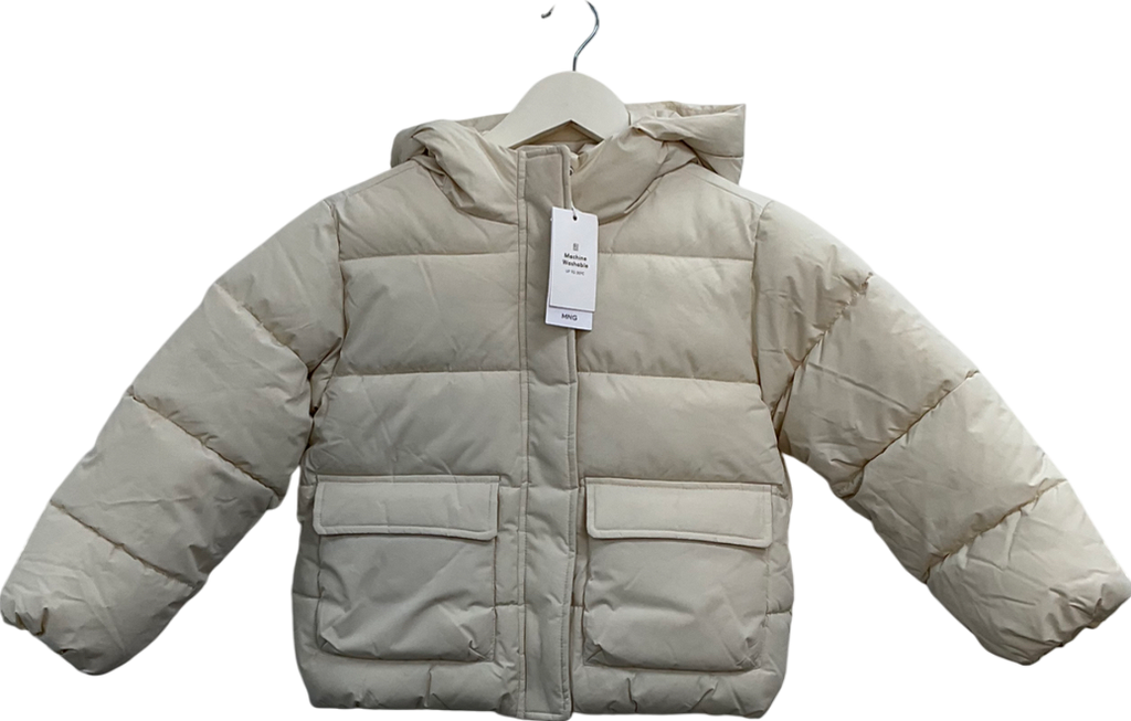 MANGO Cream Padded Coat 8 Years