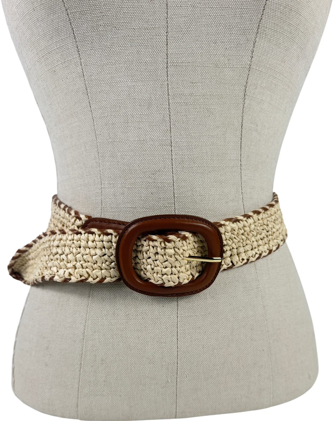 Hobbs Brown Abbie Raffia Belt UK S
