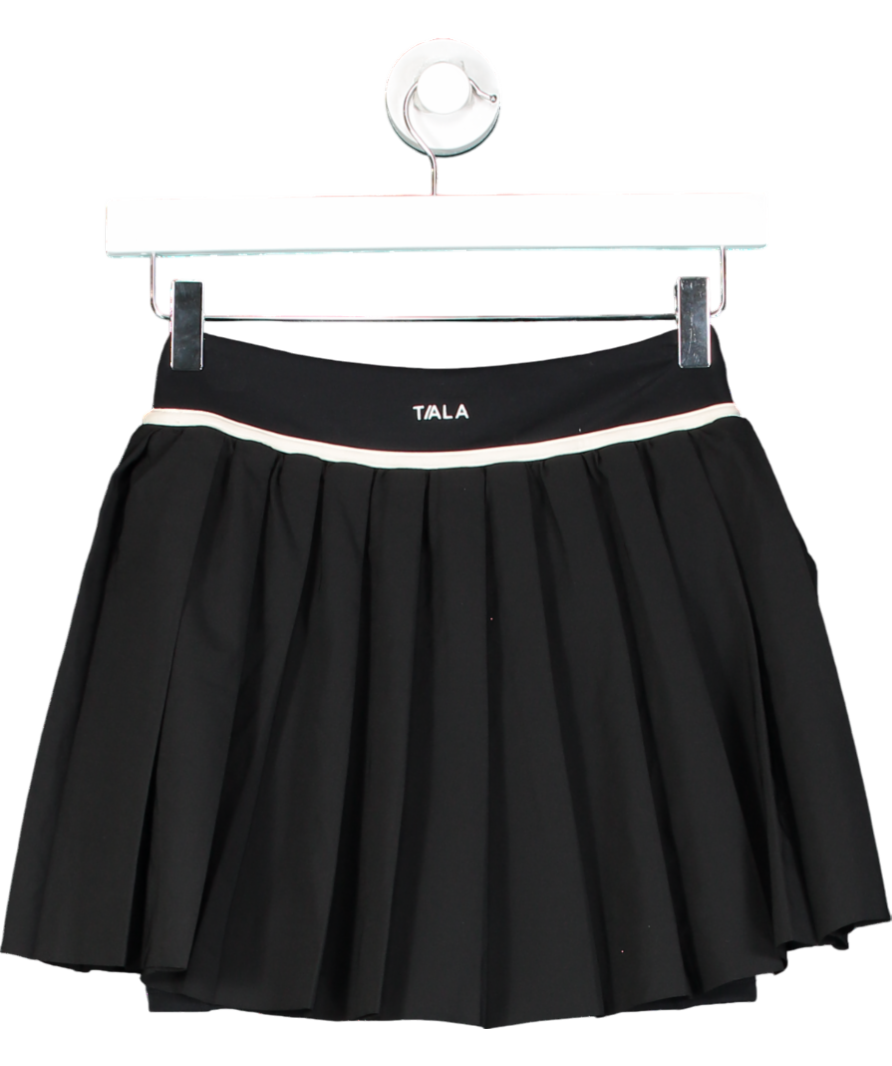 T/ALA Dayflex Pleated Tennis Skort - Shadow Black And Buttermilk UK XS