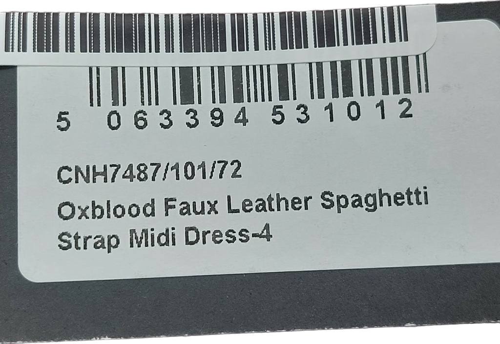 PrettyLittleThing Red Faux Leather Strappy Midi Dress UK 4