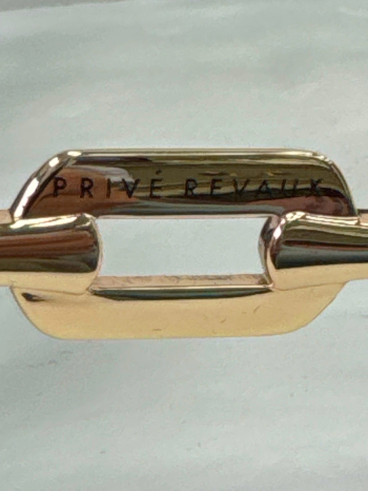 Prive Revaux Black Gold Chain Link Square Sunglasses