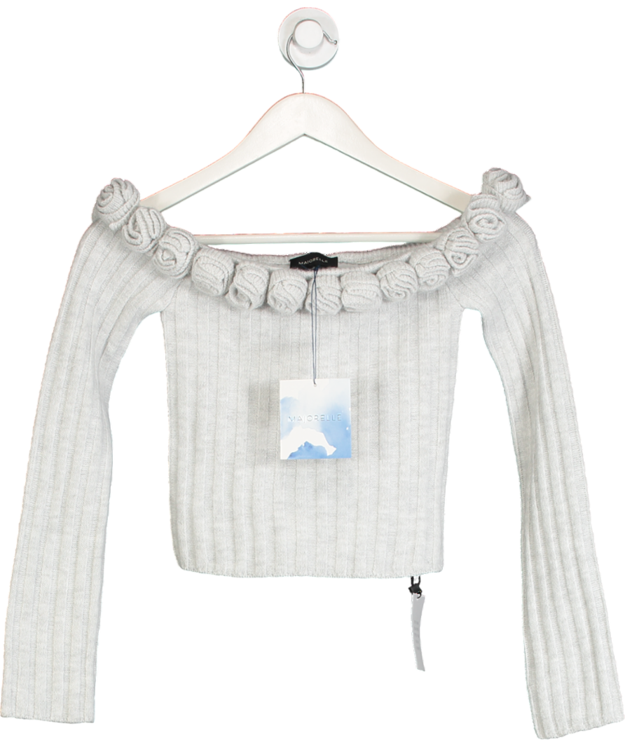 Majorelle Grey Jalin Rosette Sweater UK XS