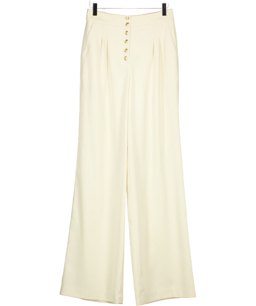 Sezane Cream Cesar Trousers  Ecru UK 8