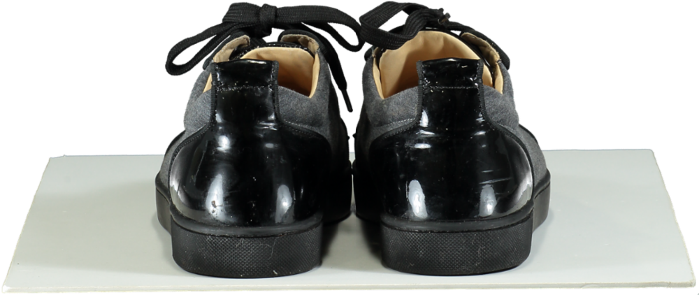 Christian Louboutin Grey Spiked Low-Top Trainers UK 9