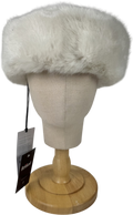 Helen Moore White Faux Fur Huff Headband One Size