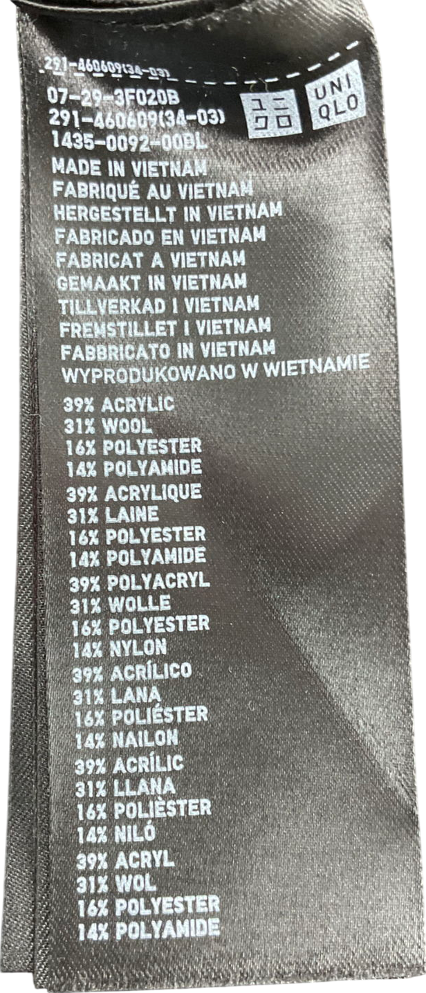 uni qlo Black Long Sleeved Maxi Dress UK S