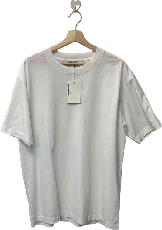 COS White Regular Fit T-Shirt Medium
