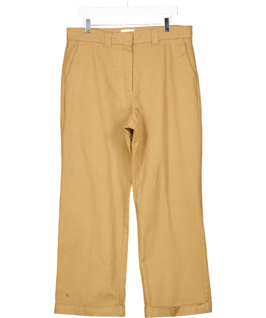 Sezane Brown Wide 7/8 Leg Trousers UK 14