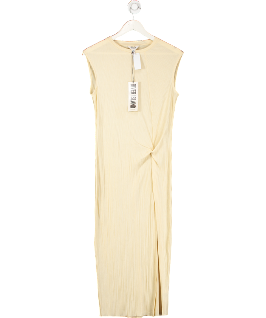 River Island Cream Knot Midi Dress UK 10