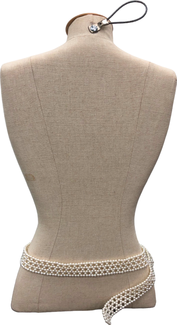 Unknown Brand White Pearl Belt One Size