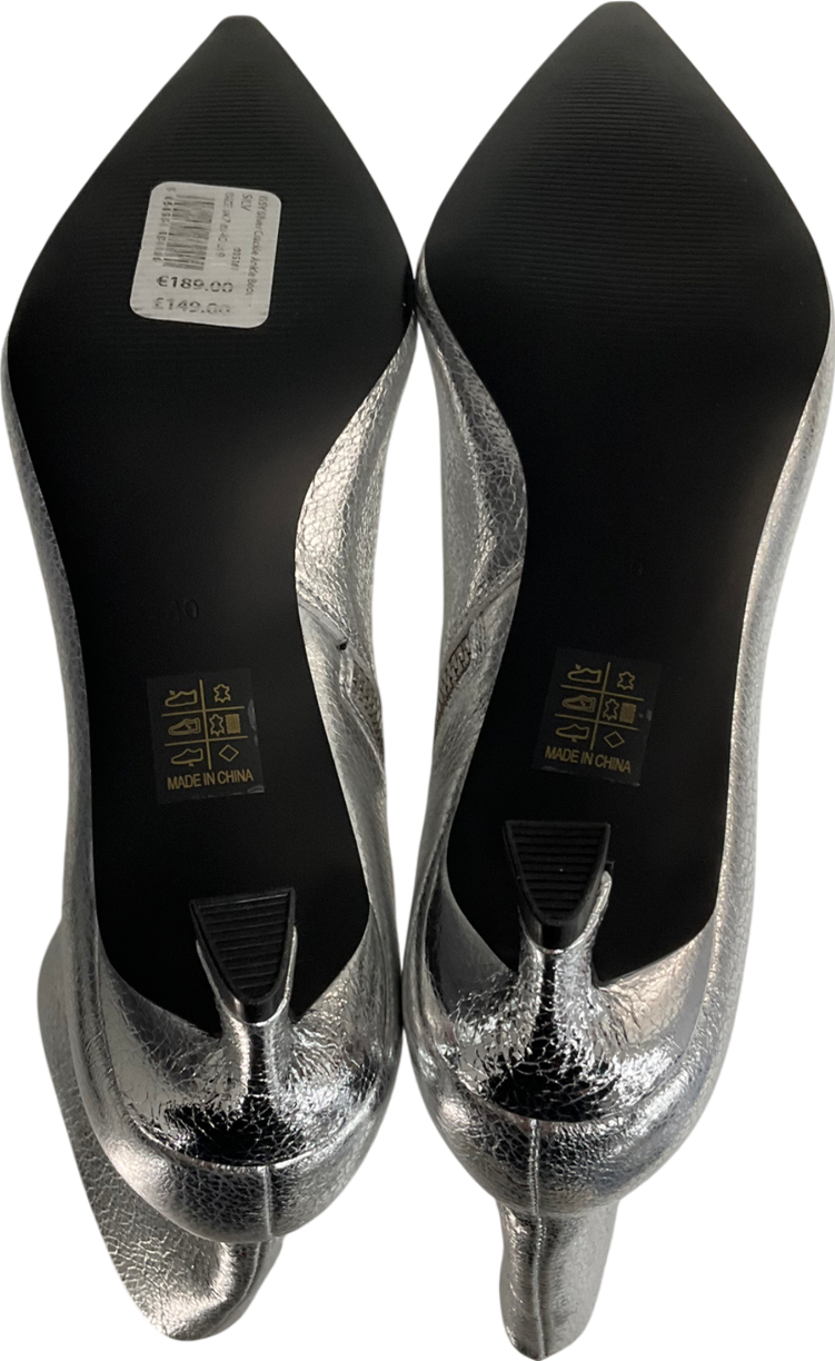 Mint Velvet Metallic Crackle Ankle Boots UK 7 EU 40 👠