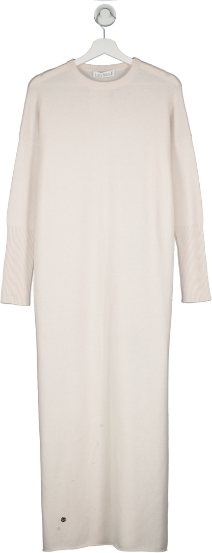 Lucy Nagle x The Fashion Bug Cashmere Blend Cream ‘The Dress’ In Oatmeal UK XS/S