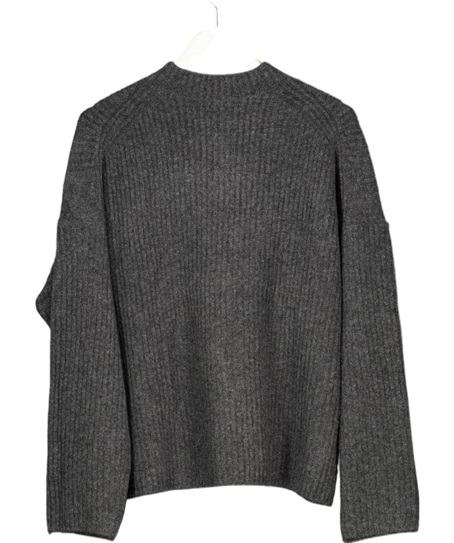 Uniqlo Charcoal Grey Supersoft Ribbed Knit Jumper UK XXL