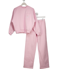 Ru & Rocka Pink X The Nap Co 2-piece Heart-appliqué Sweatshirt And Straight-leg Joggers Set UK S