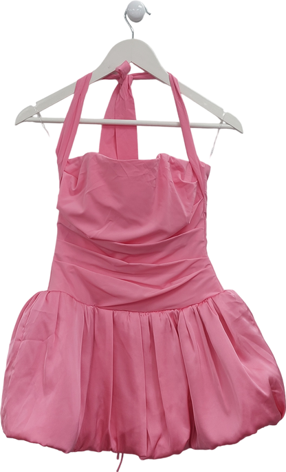 Oh Polly Hot Pink Halter Mini Dress UK 8