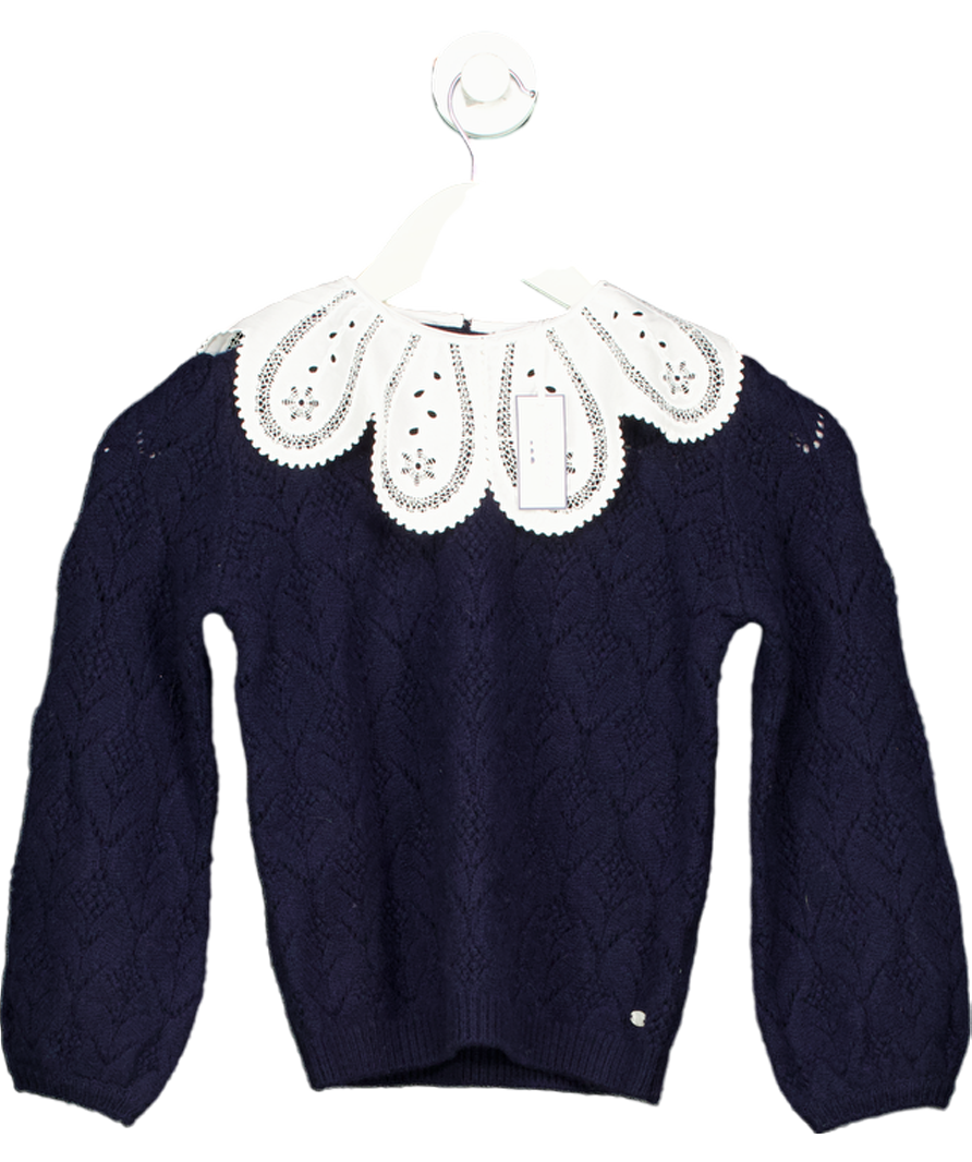 Tartine et Chocolat Blue Jardin D Hiver Marine Sweater 8 Years