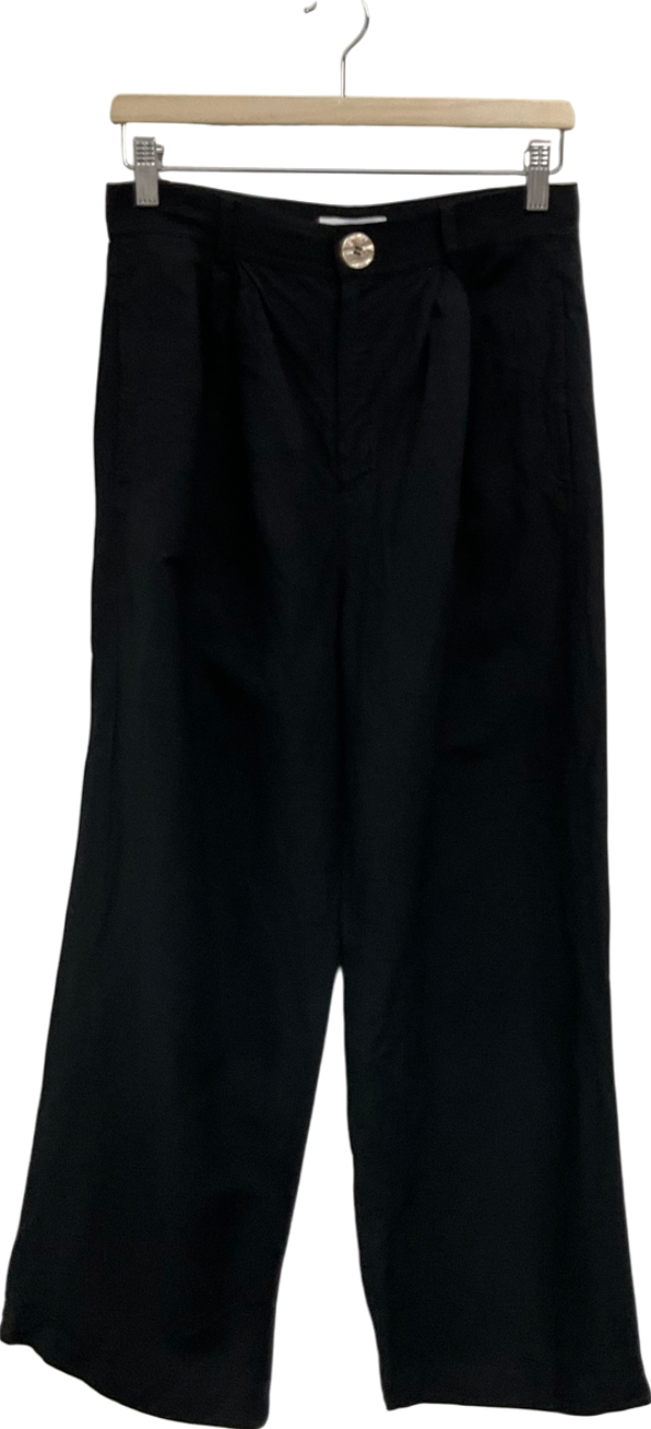 & Other Stories Black Relaxed Breezy Trousers UK 10