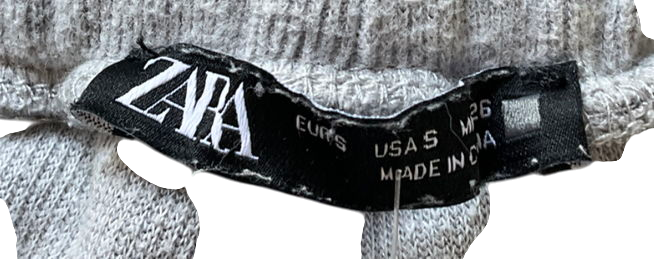 ZARA Grey Wide Leg Joggers UK S