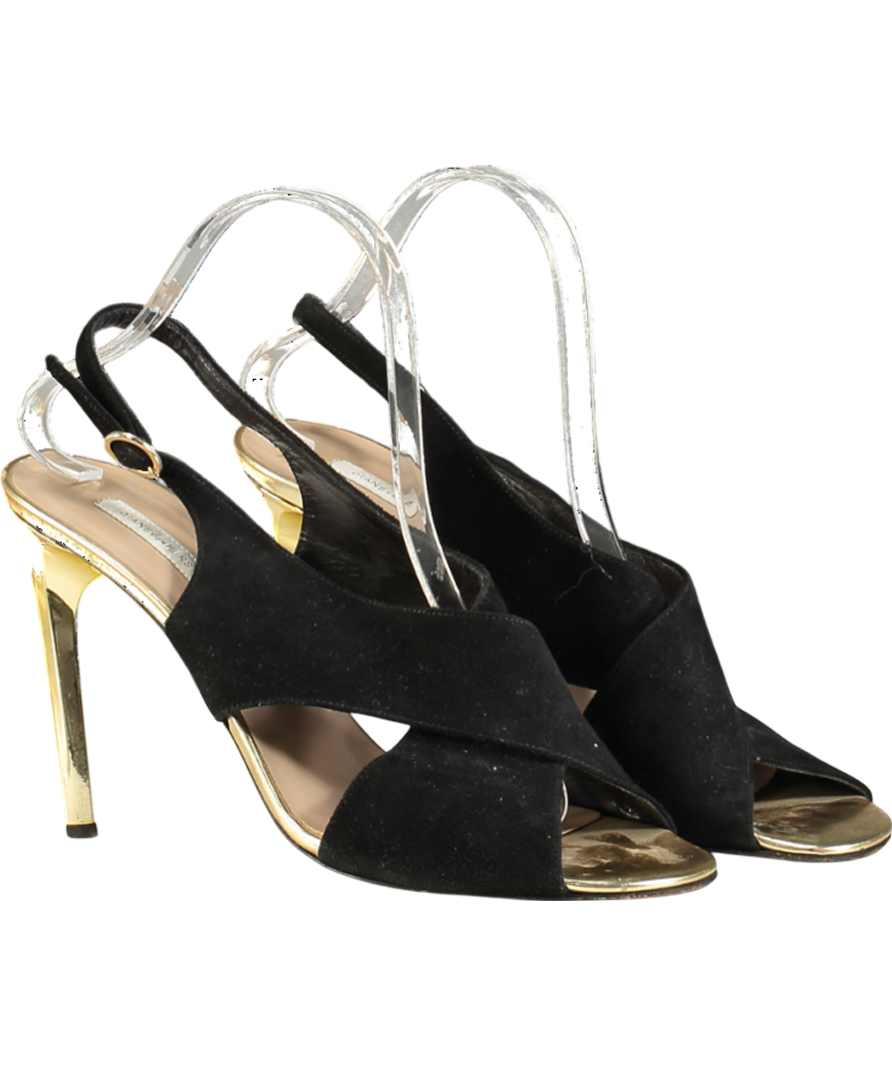 Diane von Furstenberg Black Slingback Heels UK 10 EU 44