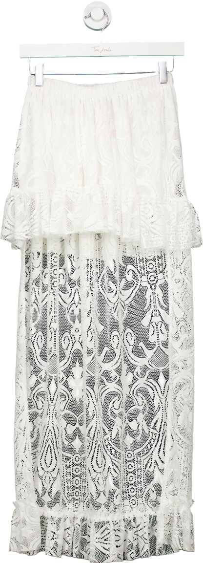 Zack White Lace Maxi Skirt UK S